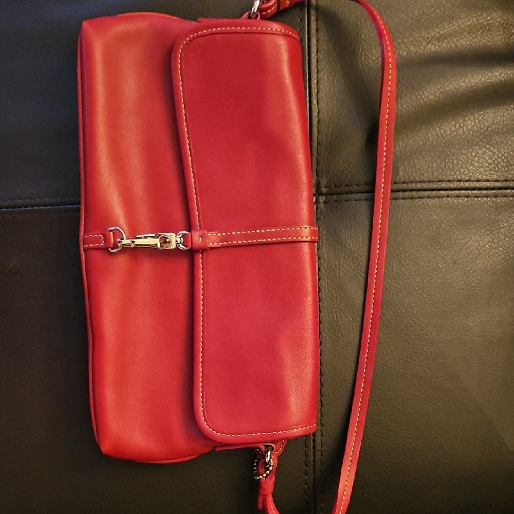 Vintage Cherry Red Coach Hamptons Bag